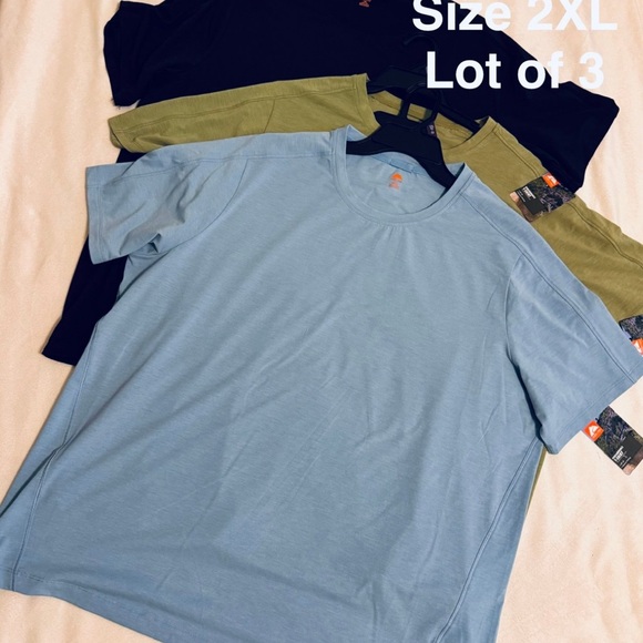 Ozark Trail Men's and Big Men's Wool Blend Tee with Short Sleeves, Lot of 3, 2Xl - Picture 1 of 7